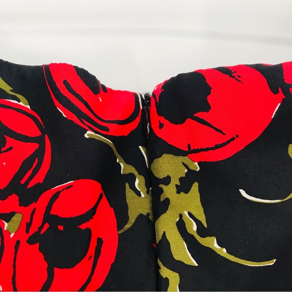 Rickie Freeman Silk Floral Short Dress Size 6 - Picture 9 of 10